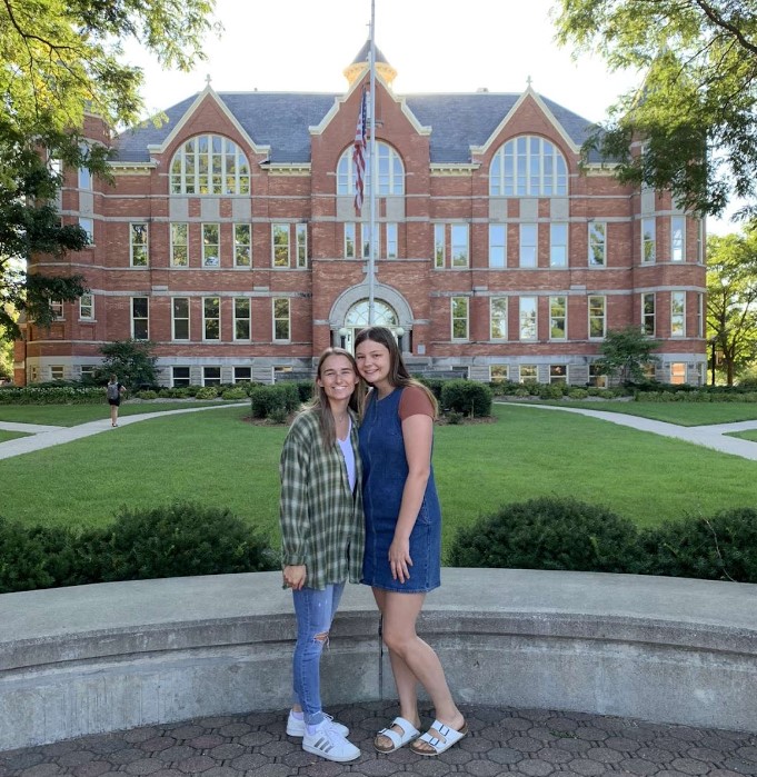 Rae Ballinger ‘23 with her roommate, Sydney Spaeth ‘23, from freshman year in Bergstrom. 
